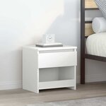 vidaXL Tables de chevet 2 Pièces Blanc 40x30x39 cm Bois d'ingénierie