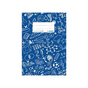 Protège cahiers Schoolydoo A5 PP étiquette Bleu HERMA