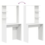 vidaXL Bureau Blanc 78.5 x 37 x 154.5 cm Bois d'ingénierie