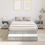 vidaXL Cadre de lit avec rangement Gris béton 226.5 x 120 x 31.5 cm
