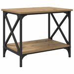 vidaXL Table d'appoint chêne artisanal 55 x 38 x 45 cm