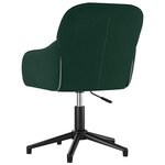 vidaXL Chaises pivotantes à manger lot de 2 Vert foncé Velours