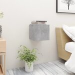 vidaXL Tables de chevet 2Pièces Gris béton 30 5x30x30cm Bois d'ingénierie