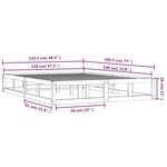 vidaXL Cadre de lit Marron miel 120x190 cm Petit Double Bois massif
