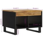vidaXL Table basse 55x50x40 cm bois de manguier massif