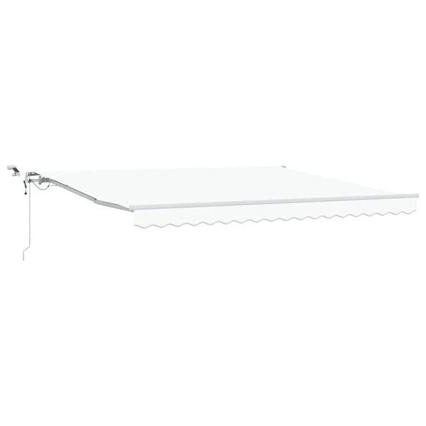 vidaXL Auvent Rétractable Blanc 400 × 350 cm Tissu Métal