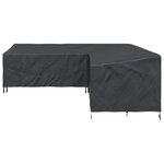 vidaXL Housse pour meubles Noir 255 x 255 x 80 cm Tissu Oxford 210D