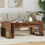 vidaXL Table basse Bois ancien 110 x 50 x 41 cm Bois d'ingénierie