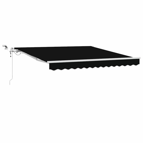 vidaXL Auvent rétractable Noir 350 x 250 cm Polyester