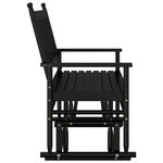 vidaXL Banc balancelle noir 118x70x104 5 cm bois massif de peuplier