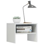 vidaXL Table de chevet Blanc brillant 40x30x30 cm Bois ingénierie