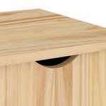 vidaXL Cabinet roulant Marron 34 x 39 x 65 5 cm Bois de Pin Massif