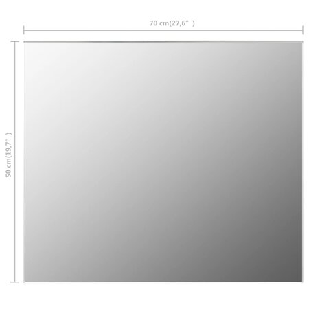 vidaXL Miroir sans cadre 70x50 cm Verre - La Poste
