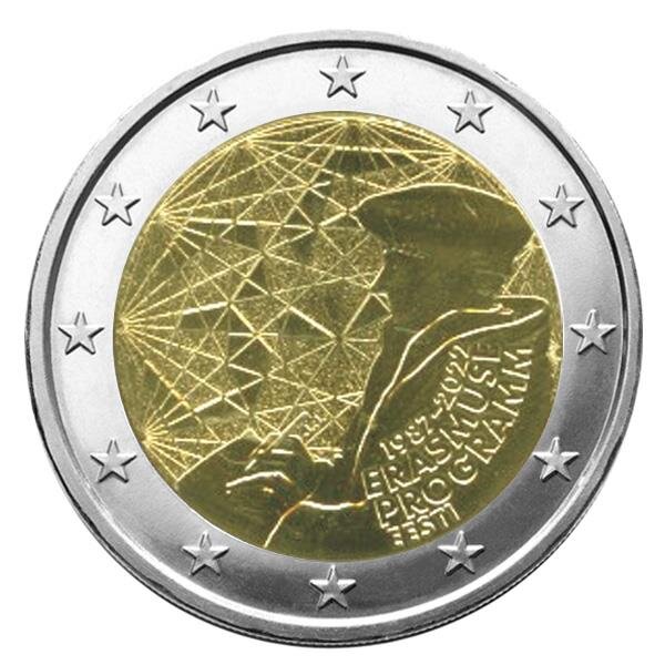 Pièce 2 euro commémorative 2022 : Estonie (35 ans du programme Erasmus)