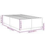vidaXL Cadre de lit sans matelas gris foncé 120x190 cm tissu