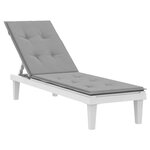 vidaXL Coussin de chaise de terrasse gris (75+105)x50x4 cm