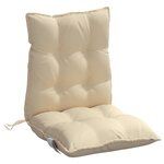 vidaXL Coussins de chaise à dossier bas lot de 2 beige tissu oxford