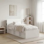 vidaXL Cabinet de Tête de Lit avec stockage Blanc Bois d'ingénierie