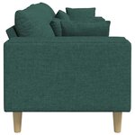 Sofa en tissu avec coussin Vert foncé 208 cm tissu