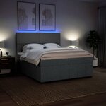 vidaXL Sommier à lattes de lit avec matelas Gris foncé 200x200cm Tissu