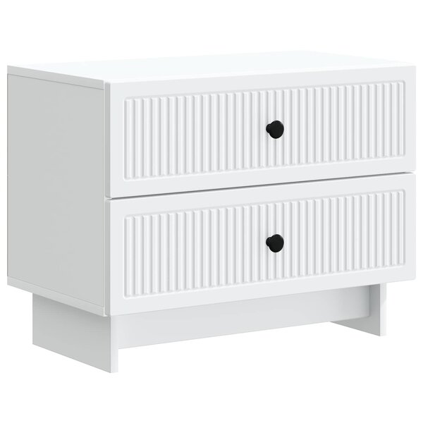 vidaXL Cabinet de chevet Blanc 62 x 34 5 x 47 5 cm Bois d'ingénierie