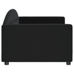 vidaXL Lit de repos noir 90x190 cm velours