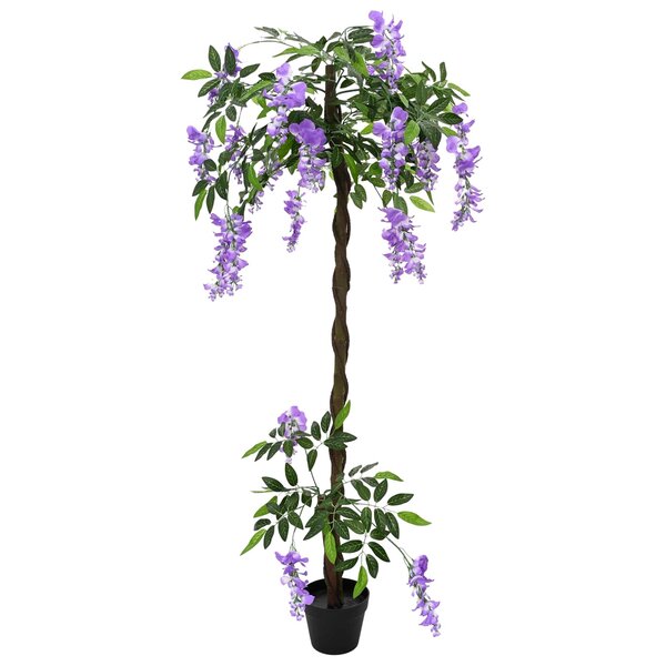 vidaXL Arbre à fleurs en haricot artificiel Pourpre 80 x 18 x 160 cm