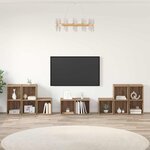 vidaXL Ensemble de meubles TV 8 Pièces Chêne artisanal 37 x 35 x 72 cm