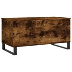vidaXL Table basse Chêne fumé 90x44 5x45 cm Bois d'ingénierie