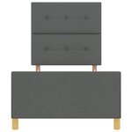 vidaXL Cadre de lit avec tête de lit Gris foncé 80 x 200 cm tissu