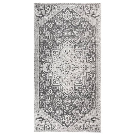 vidaXL Tapis à tissage plat d'extérieur 80x150 cm Gris clair