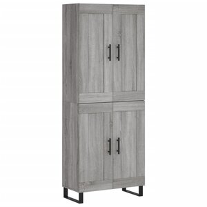 vidaXL Buffet haut Sonoma gris 69 5x34x180 cm Bois d'ingénierie
