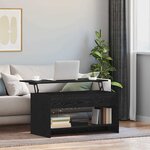 vidaXL Table basse Chêne noir 102 x 50 x 52.5 cm Bois d'ingénierie