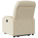 vidaXL Fauteuil inclinable électrique crème tissu