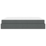 vidaXL Cadre de lit avec stockage Gris foncé 180 x 200 cm tissu
