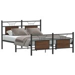 vidaXL Cadre de lit sans matelas chêne marron 140x190 cm