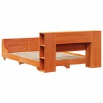 vidaXL Cadre de lit sans matelas cire marron 140x190cm bois pin massif