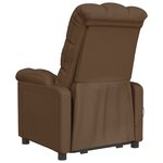 vidaXL Fauteuil inclinable électrique Marron Tissu