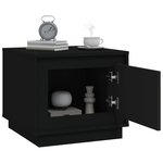 vidaXL Table basse noir 51x50x44 cm bois d'ingénierie