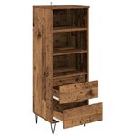 vidaXL Haut Armoire Bois Ancien 40 x 36 x 110 cm Bois d'ingénierie
