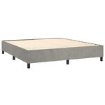 vidaXL Sommier à lattes de lit matelas et LED Gris clair 160x200 cm