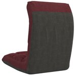 vidaXL Chaise pliable de sol Rouge bordeaux Tissu
