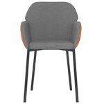 vidaXL Chaises à manger lot de 2 gris clair tissu et similicuir