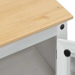 vidaXL Cabinet de salle de bain Blanc 50 x 40 x 185 cm Pin massif