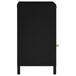 vidaXL Table de chevet Noir 40x30x54 5 cm Acier et verre