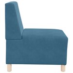 vidaXL Fauteuil 2 Pièces Bleu 55 x 74 x 82 cm Velours