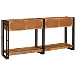 vidaXL Tables console avec tiroir 2 Pièces Marron Bois de Mangue Massif
