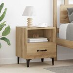 vidaXL Cabinet de chevet 2 Pièces chêne artisanal 40 x 35 x 47.5 cm