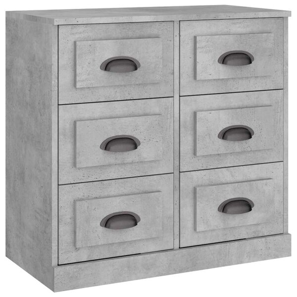 vidaXL Buffet gris béton 70x35 5x67 5 cm bois d'ingénierie