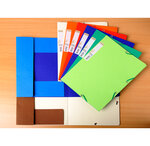 Chemise 3 rabats élastique Forever carte recyclée bicolore 380g coloris assortis EXACOMPTA